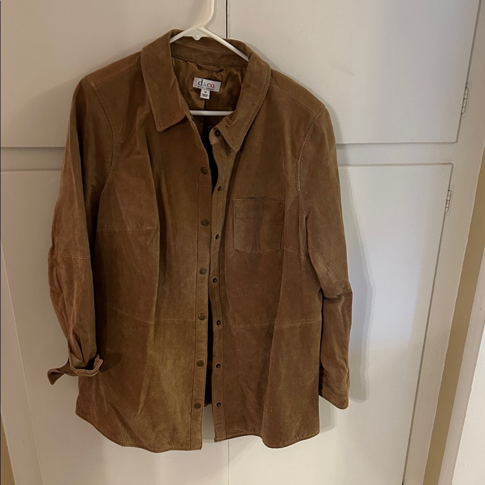 D & co leather Brown jacket